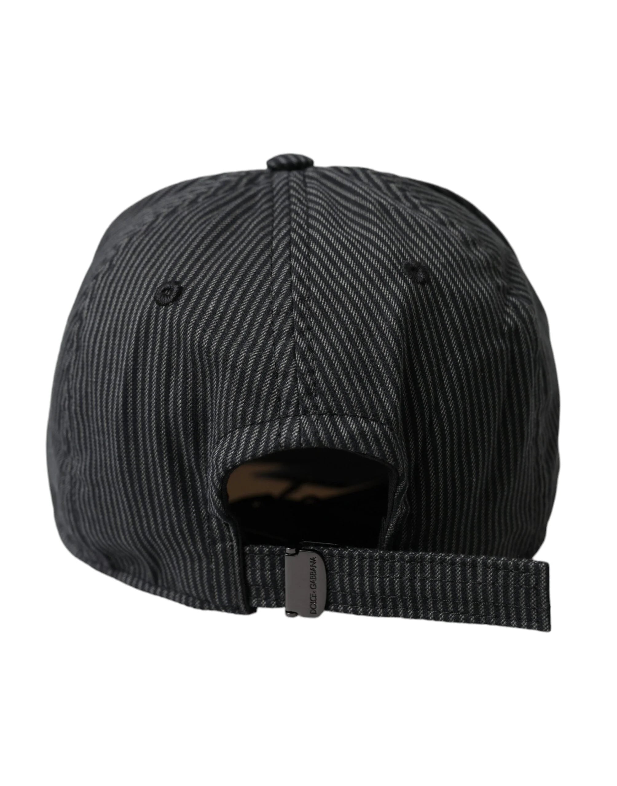Dolce & Gabbana Black Cotton Embellished Baseball Hat Men - 59 cm|L