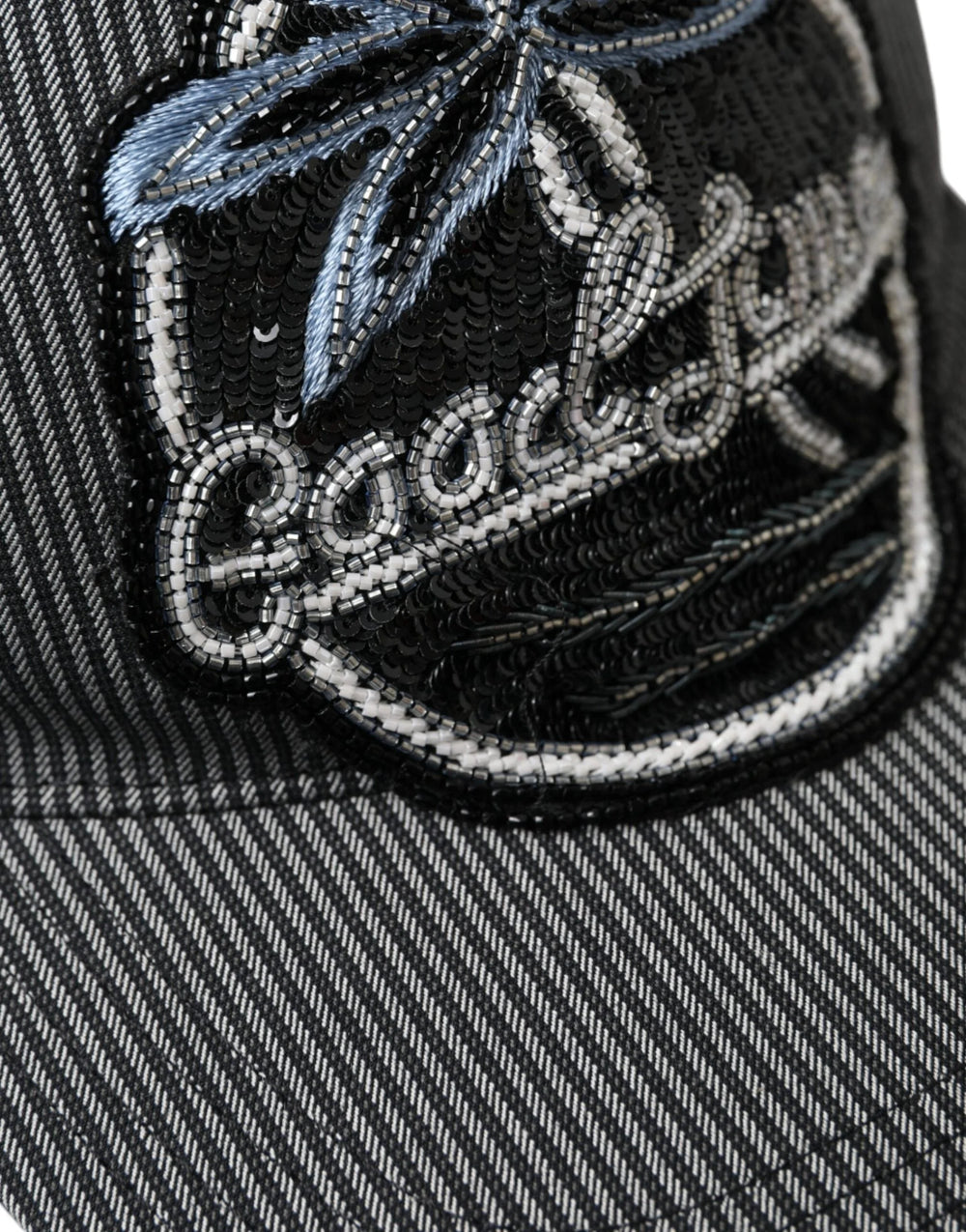 Dolce & Gabbana Black Cotton Embellished Baseball Hat Men - 59 cm|L