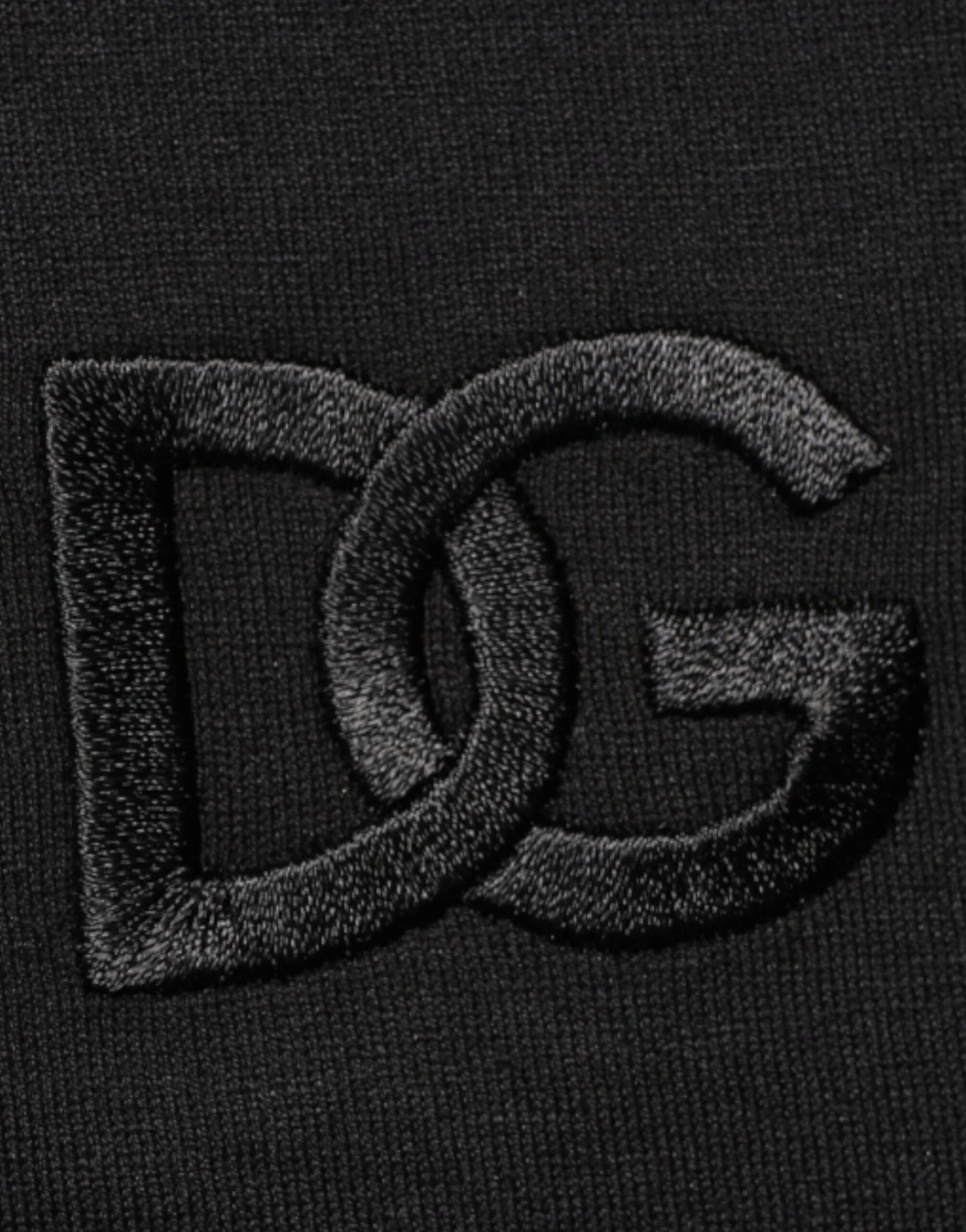 Dolce & Gabbana Black Cotton Embroidered DG Logo Pocket T-shirt - IT50 | L