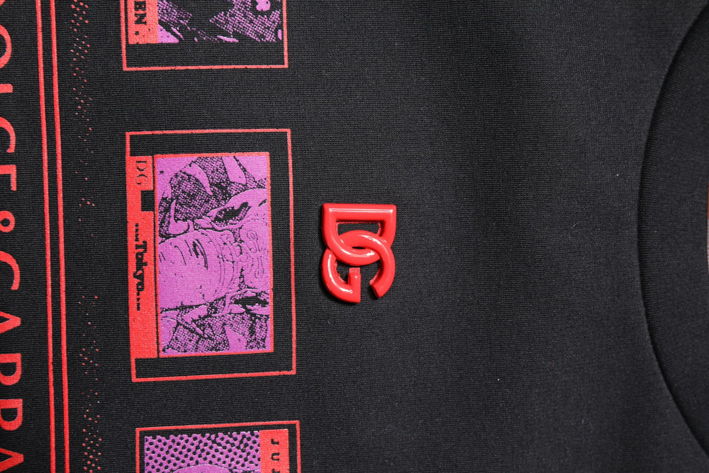 Dolce & Gabbana Black Cotton Graphic Print Crew Neck T-shirt - IT48 | M - T-Shirts