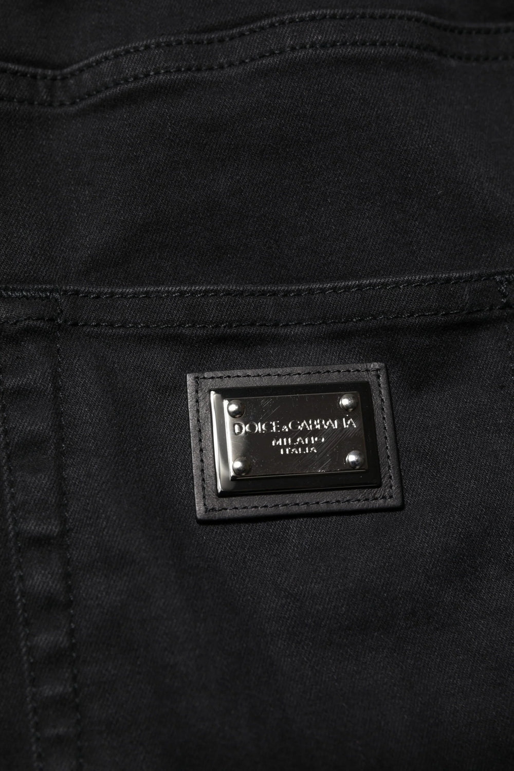 Dolce & Gabbana Black Cotton High Waist Skinny Denim Jeans - IT40|S - Jeans