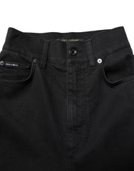 Dolce & Gabbana Black Cotton High Waist Skinny Denim Jeans - IT40|S