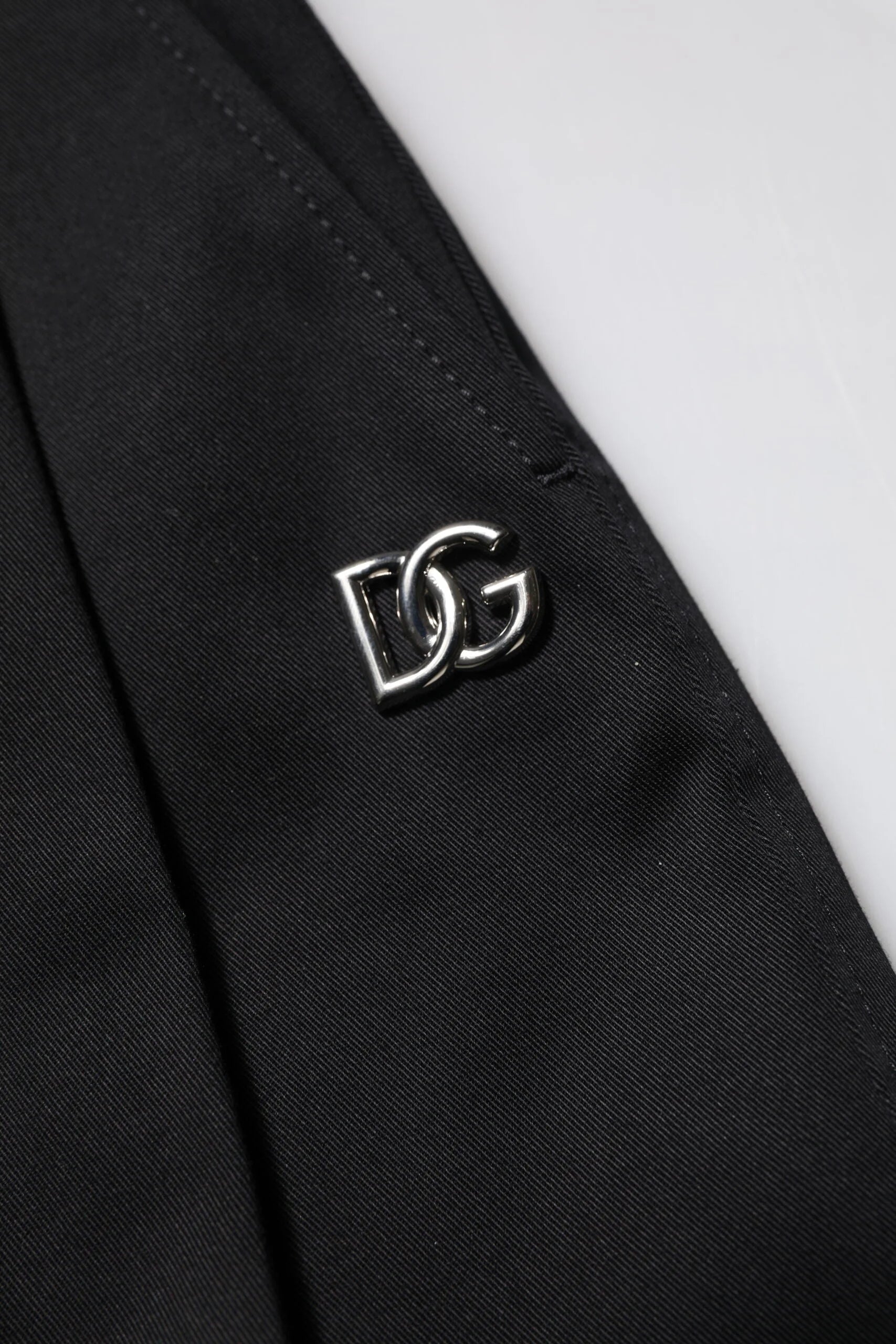 Dolce & Gabbana Black Cotton HighWaist Wide Leg Pants - IT40|S - Trousers