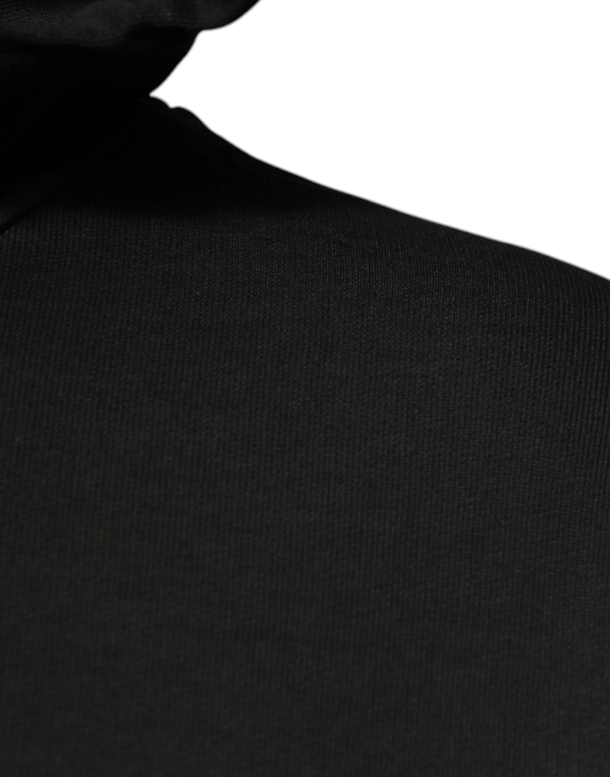 Dolce & Gabbana Black Cotton Hooded DG Shield Pullover Sweater - Hoodies