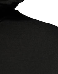 Dolce & Gabbana Black Cotton Hooded DG Shield Pullover Sweater - Hoodies