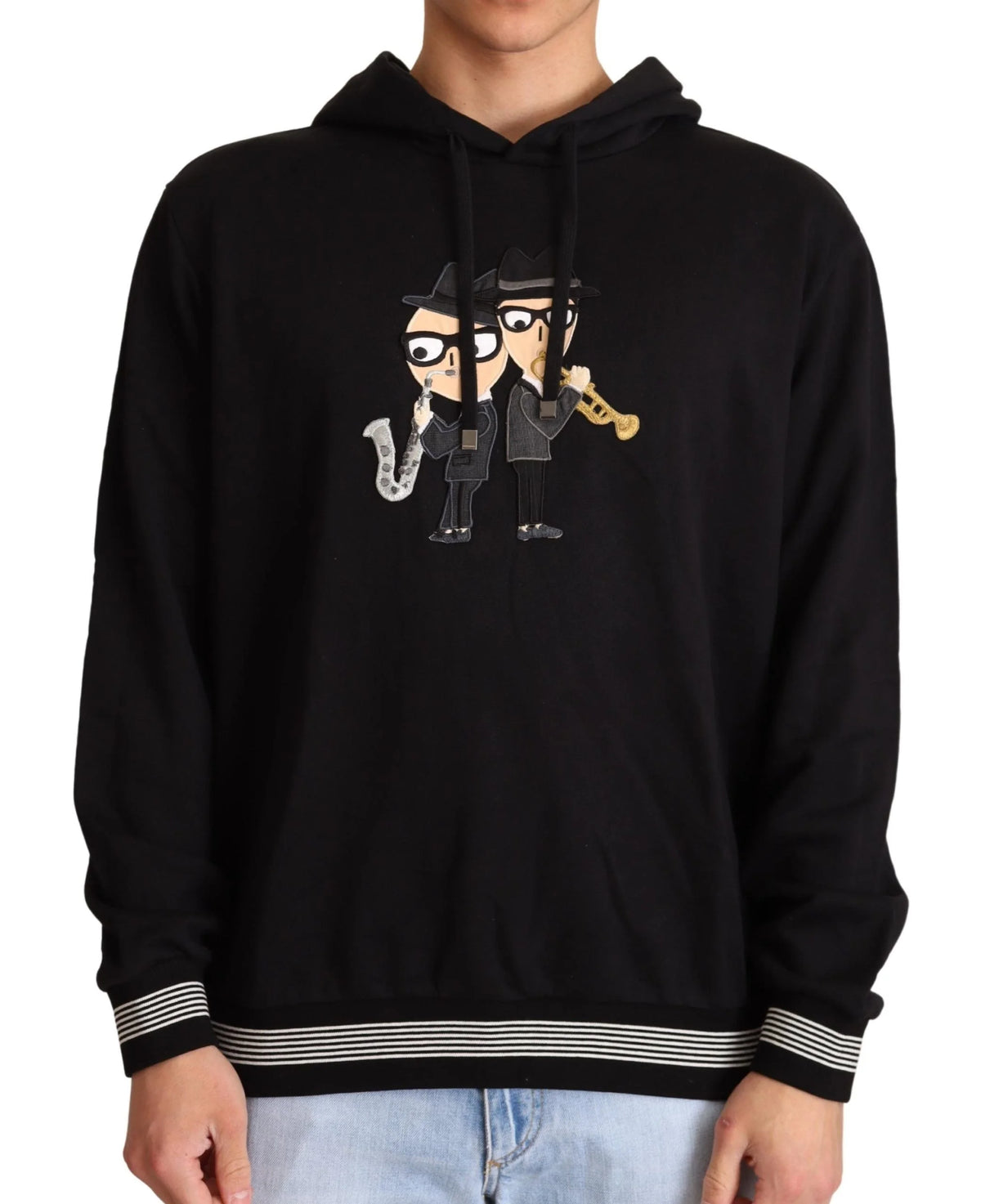 Dolce & Gabbana Black Cotton Hooded #dgfamily Sweater - IT46 | S - Hoodies
