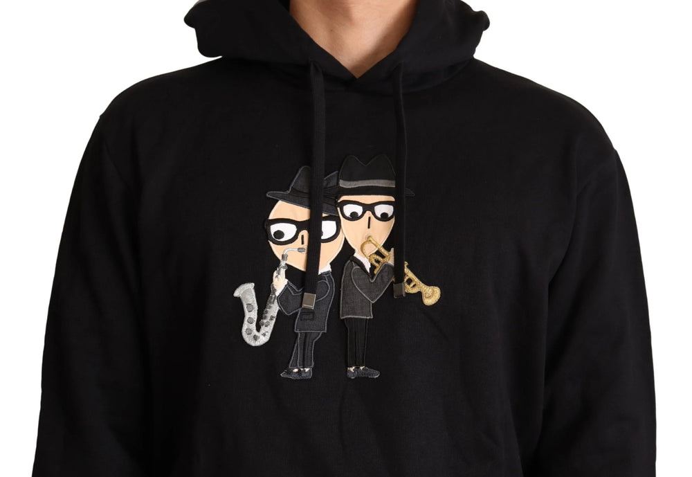 Dolce & Gabbana Black Cotton Hooded #dgfamily Sweater - IT46 | S - Hoodies