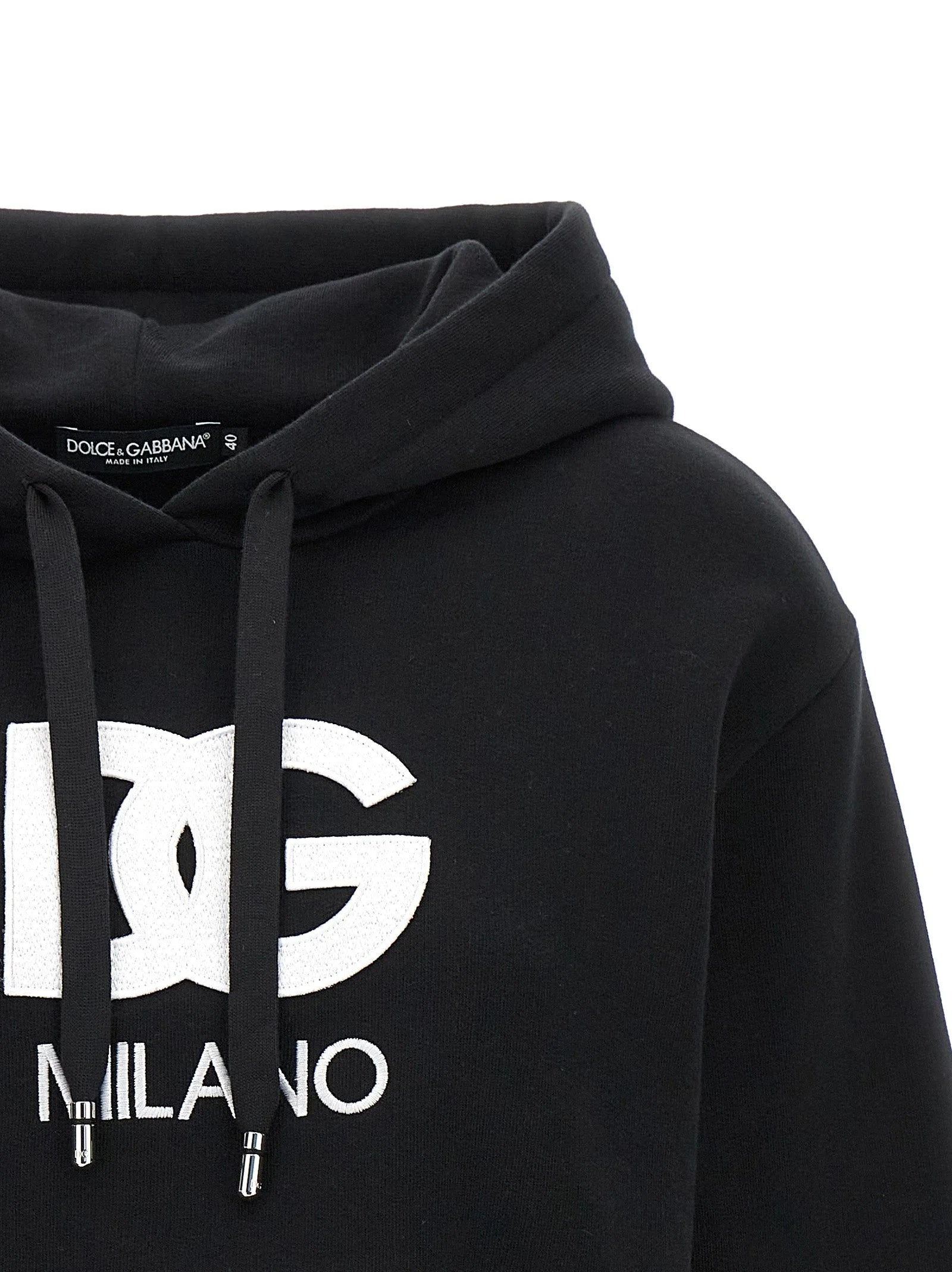 Dolce & Gabbana Black Cotton Hoodie