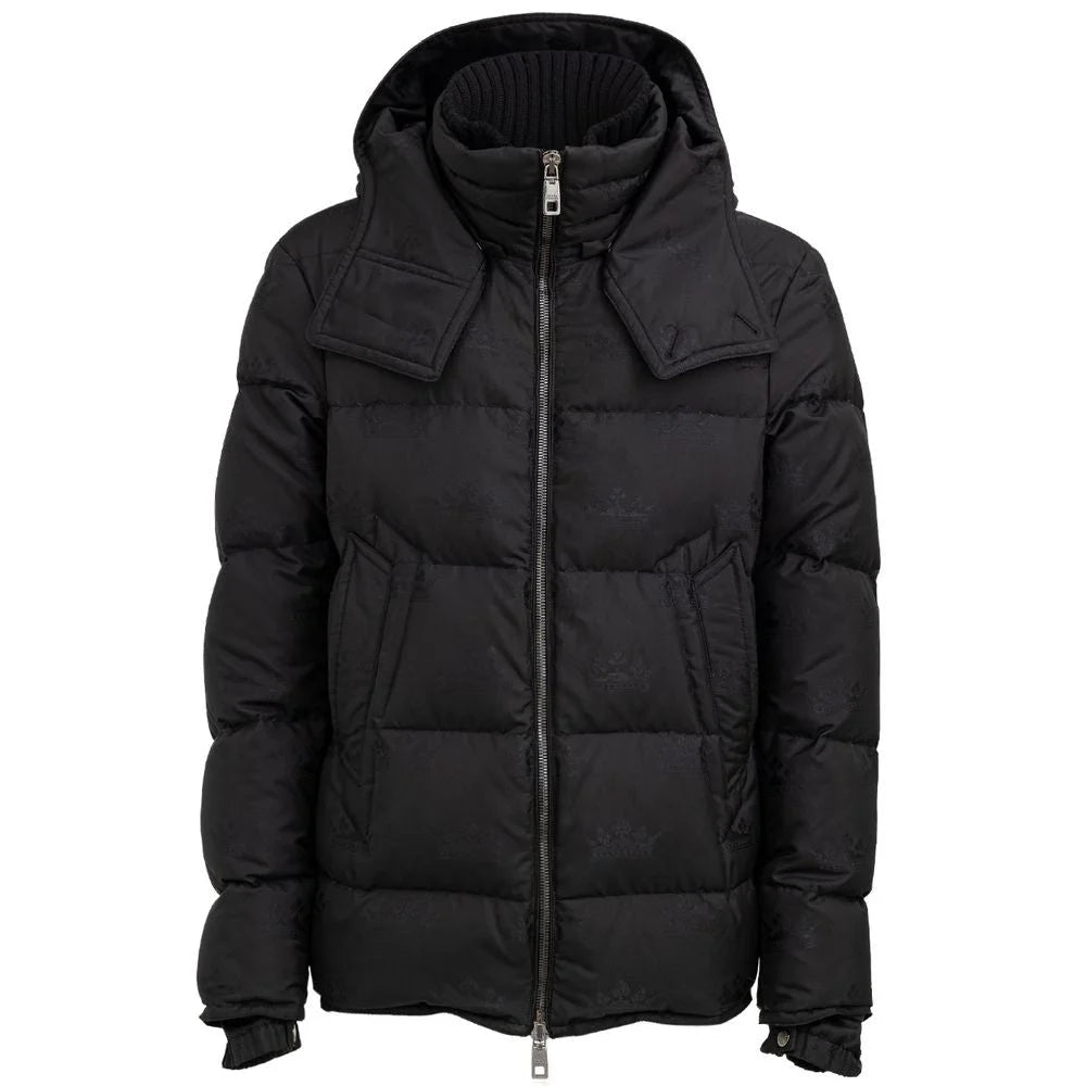 Dolce & Gabbana Black Cotton Jackets & Coat - IT50 | L - Puffer Jackets