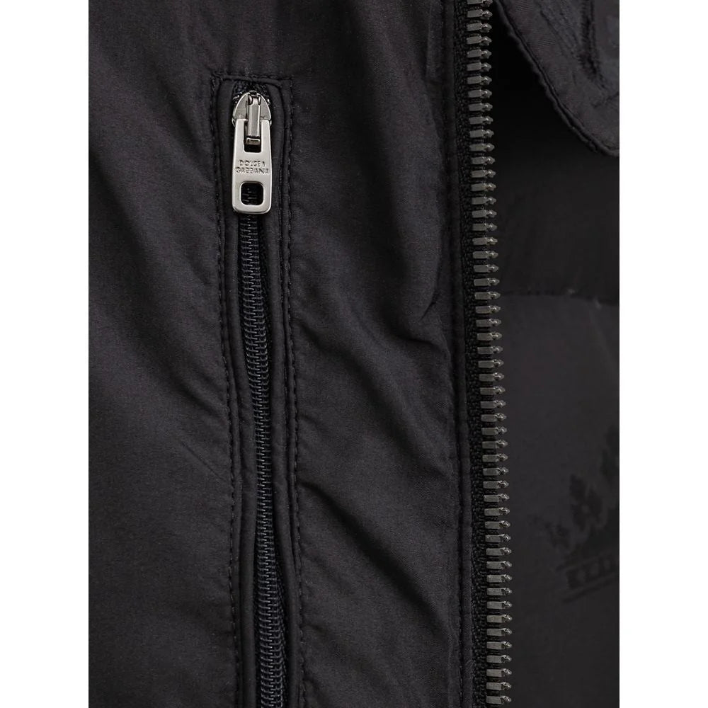 Dolce & Gabbana Black Cotton Jackets & Coat - IT50 | L - Puffer Jackets