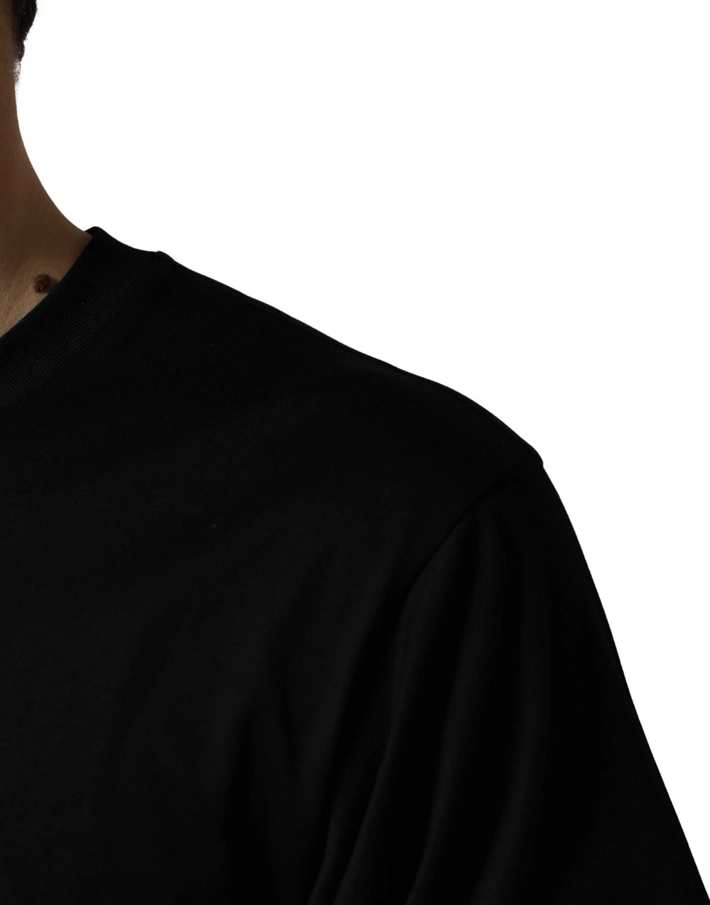 Dolce & Gabbana Black Cotton Jersey Logo Patch Crew Neck T-shirt - IT44 | XS