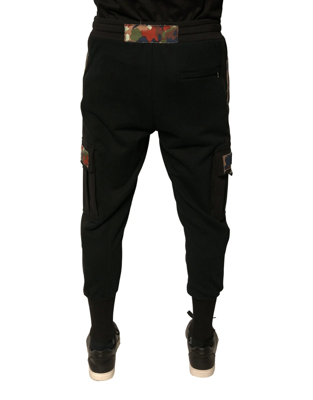 Dolce & Gabbana Black Cotton Jogger Cargo Sweatpants Pants - IT50 | L - Joggers