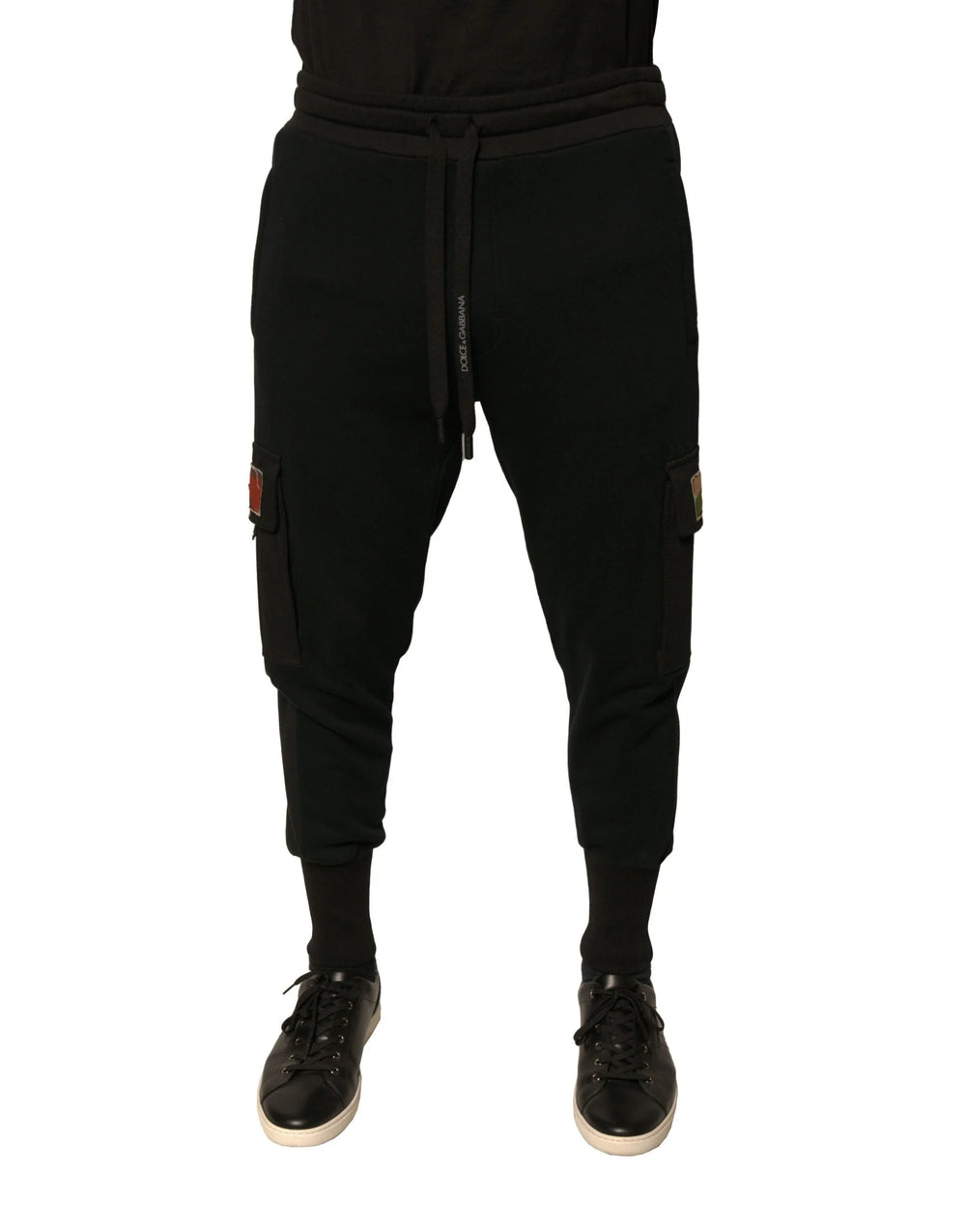 Dolce & Gabbana Black Cotton Jogger Cargo Sweatpants Pants - IT50 | L - Joggers