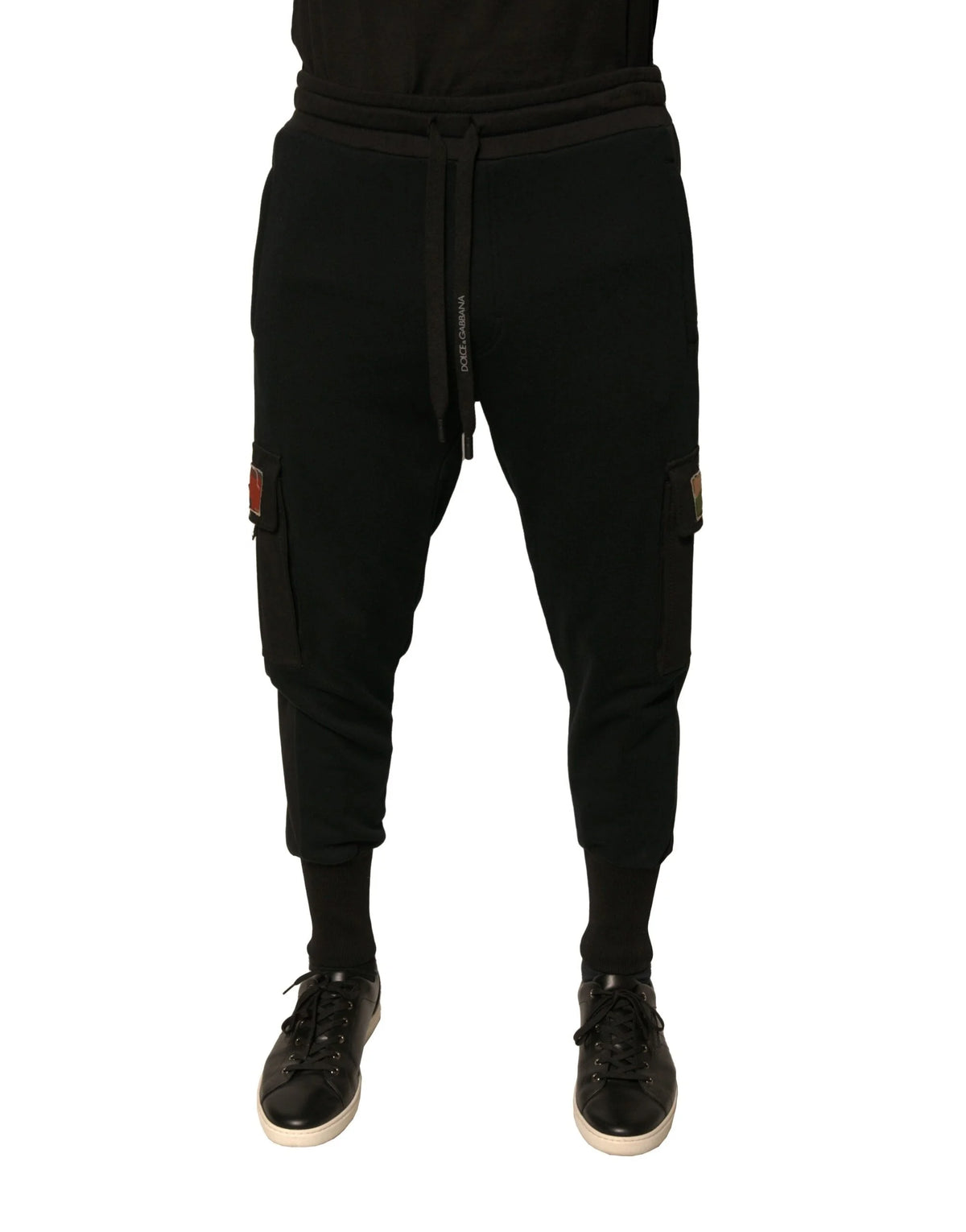 Dolce & Gabbana Black Cotton Jogger Cargo Sweatpants Pants - IT50 | L - Joggers