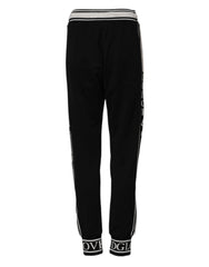Dolce & Gabbana Black Cotton Jogger Logo Waist Pants - IT38 | XS - Joggers