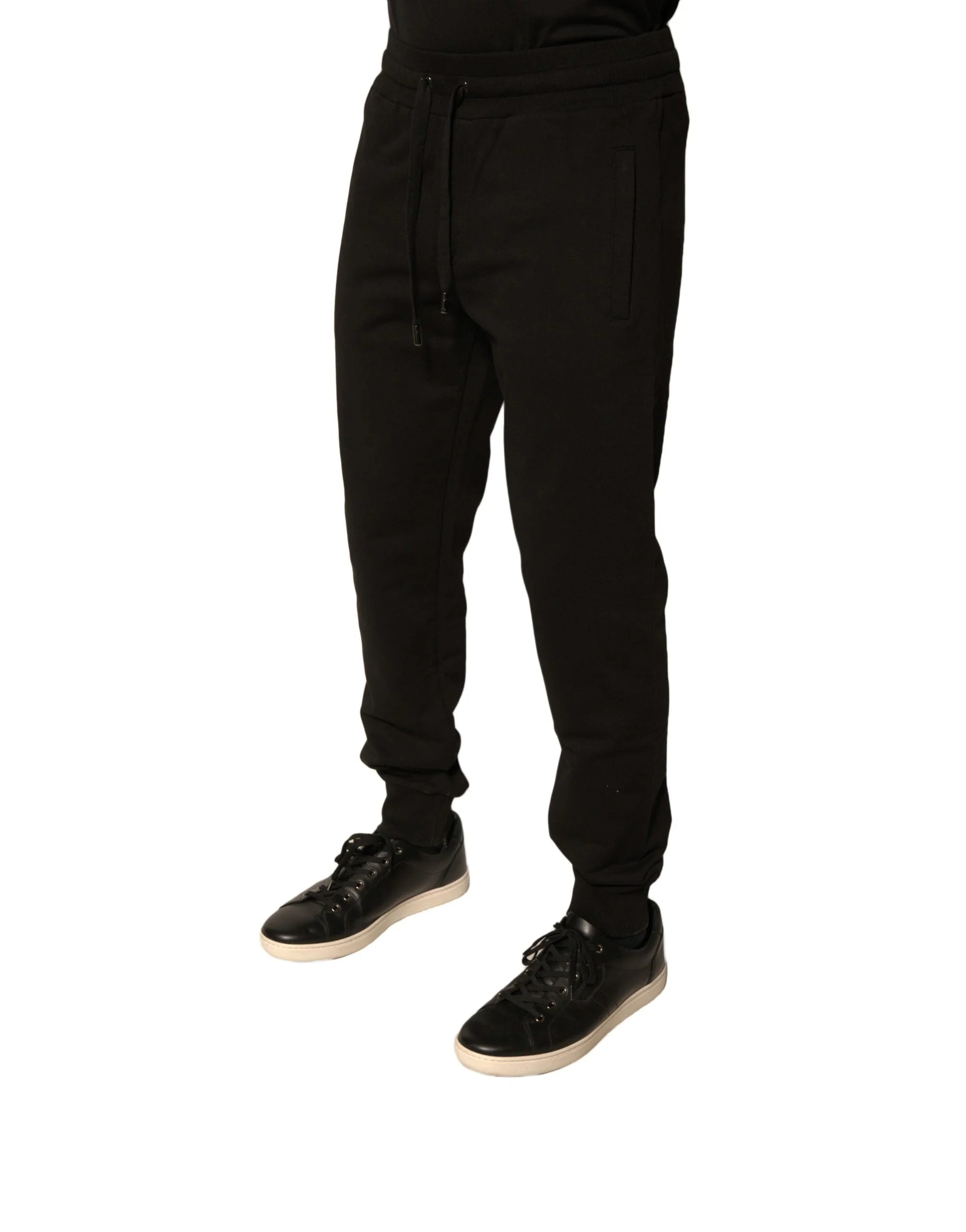 Dolce & Gabbana Black Cotton Jogger Men Sweatpants Pants - IT48 | M - Joggers