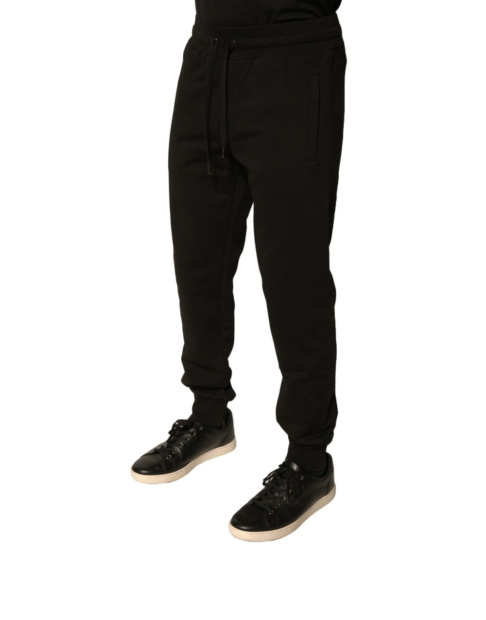 Dolce & Gabbana Black Cotton Jogger Men Sweatpants Pants - IT48 | M - Joggers