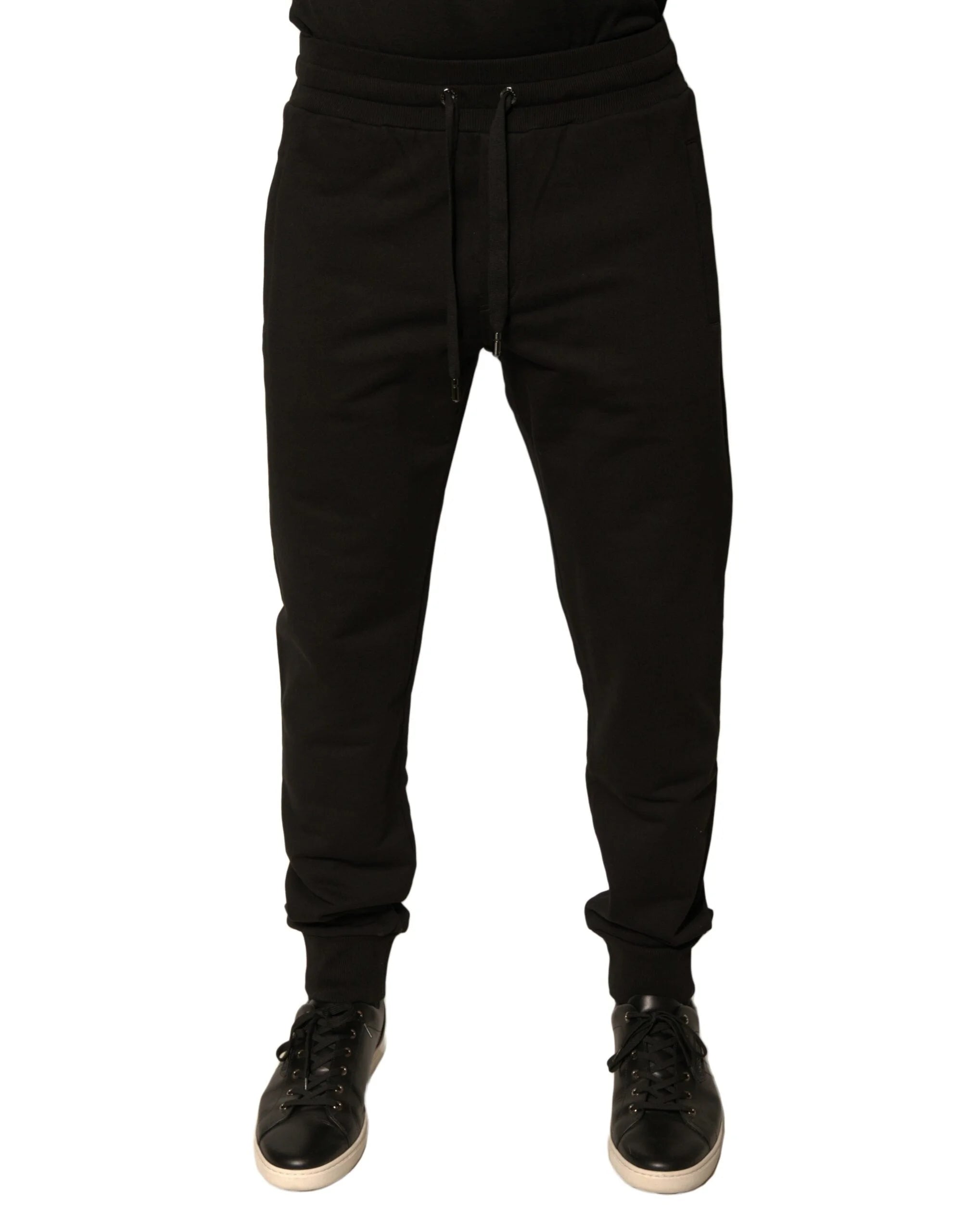 Dolce & Gabbana Black Cotton Jogger Men Sweatpants Pants - IT48 | M - Joggers