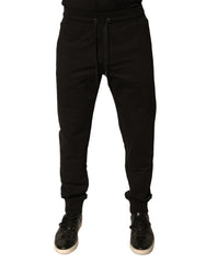 Dolce & Gabbana Black Cotton Jogger Men Sweatpants Pants - IT48 | M - Joggers