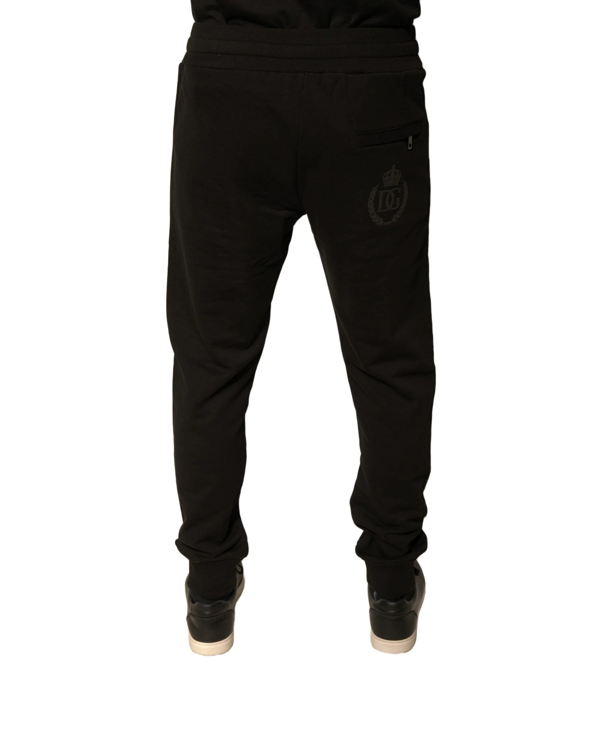 Dolce & Gabbana Black Cotton Jogger Men Sweatpants Pants - IT48 | M - Joggers
