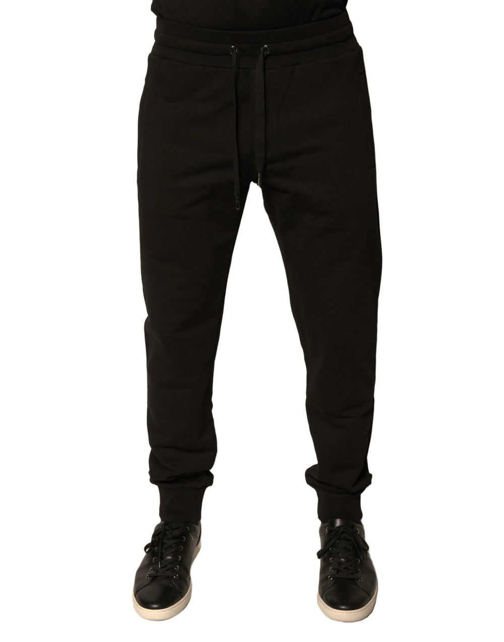 Dolce & Gabbana Black Cotton Jogger Men Sweatpants Pants - IT48 | M - Joggers