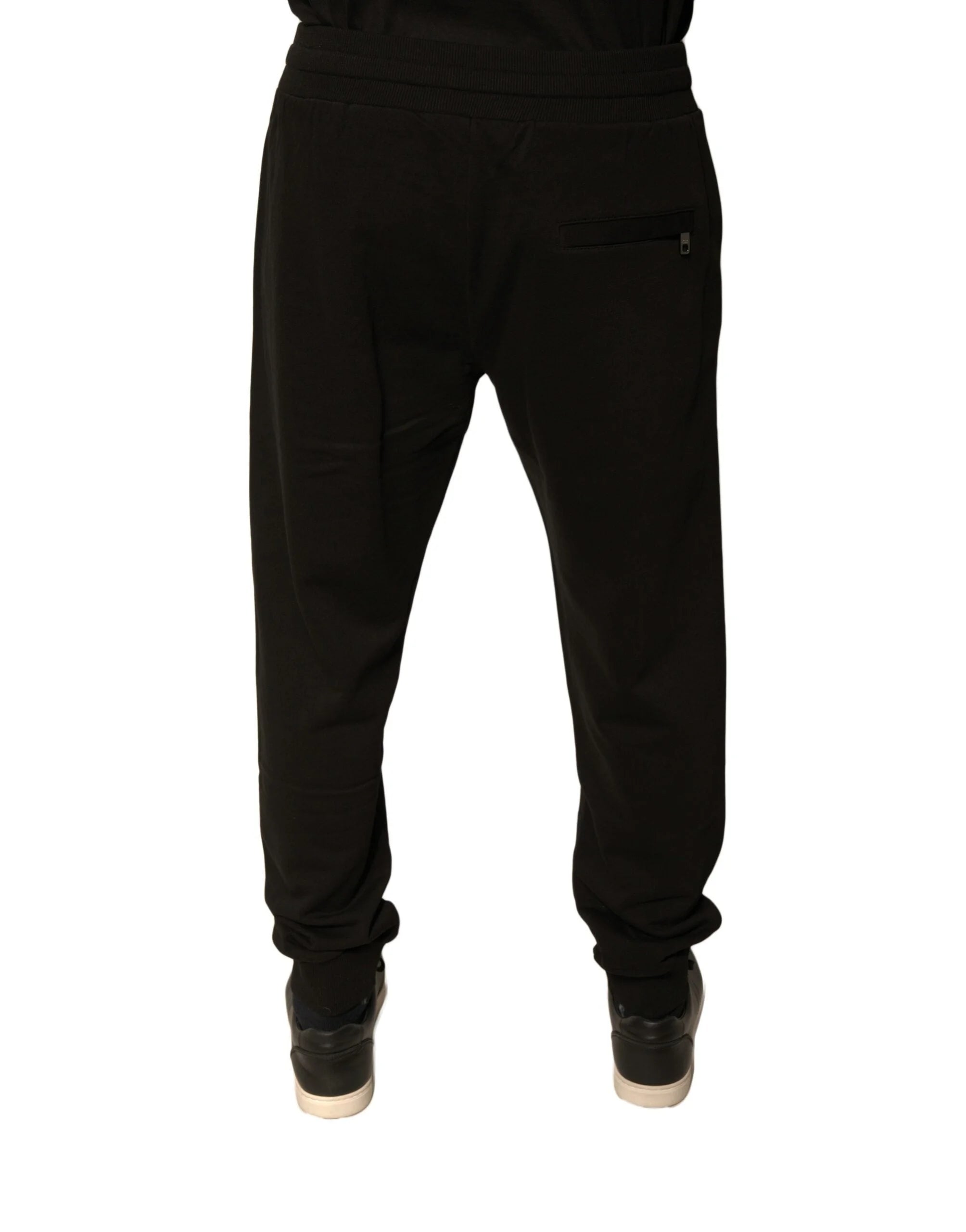 Dolce & Gabbana Black Cotton Jogger Men Sweatpants Pants - Joggers