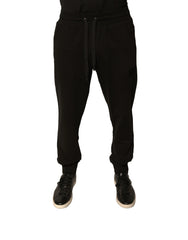 Dolce & Gabbana Black Cotton Jogger Men Sweatpants Pants - Joggers
