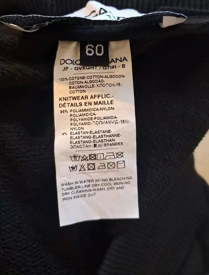 Dolce & Gabbana Black Cotton Jogger Men Sweatpants Pants - Joggers