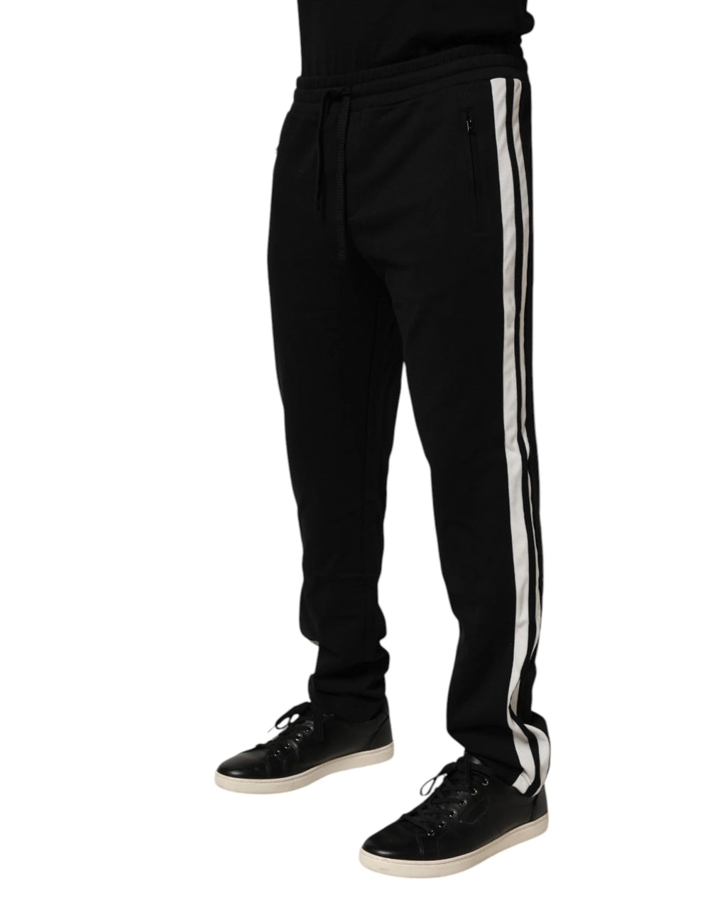 Dolce & Gabbana Black Cotton Jogger Sweatpants Trouser Pants - Joggers