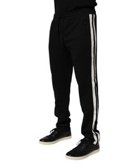 Dolce & Gabbana Black Cotton Jogger Sweatpants Trouser Pants - Joggers