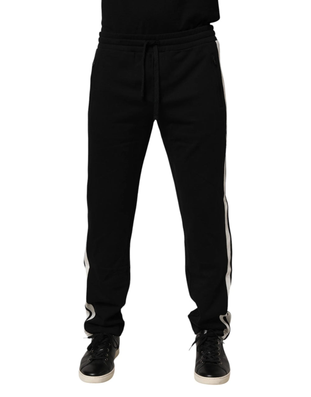 Dolce & Gabbana Black Cotton Jogger Sweatpants Trouser Pants - Joggers
