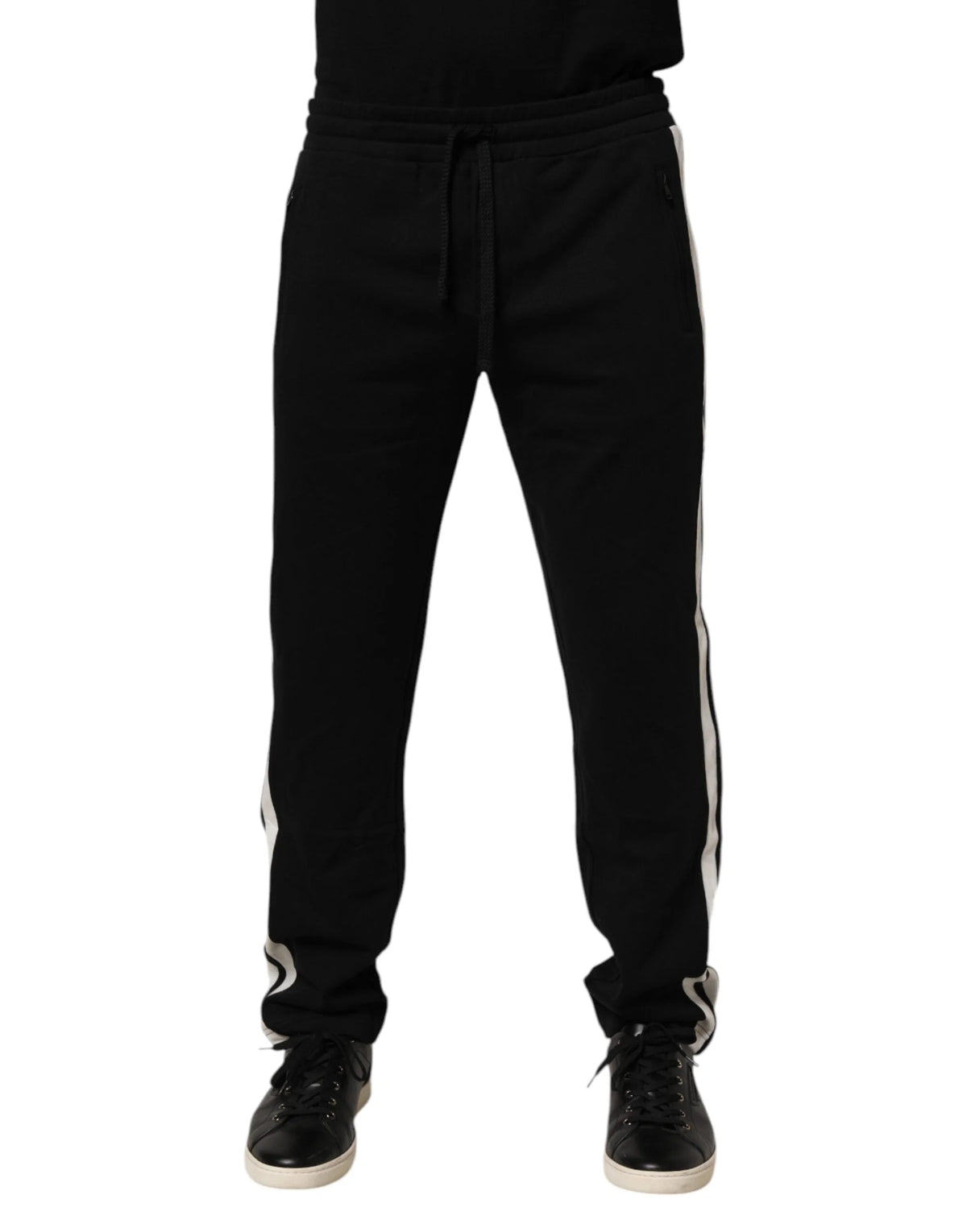 Dolce & Gabbana Black Cotton Jogger Sweatpants Trouser Pants - Joggers