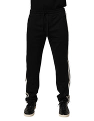 Dolce & Gabbana Black Cotton Jogger Sweatpants Trouser Pants - Joggers
