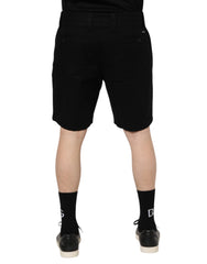 Dolce & Gabbana Black Cotton Knee Length Men Bermuda Shorts - Bermudas