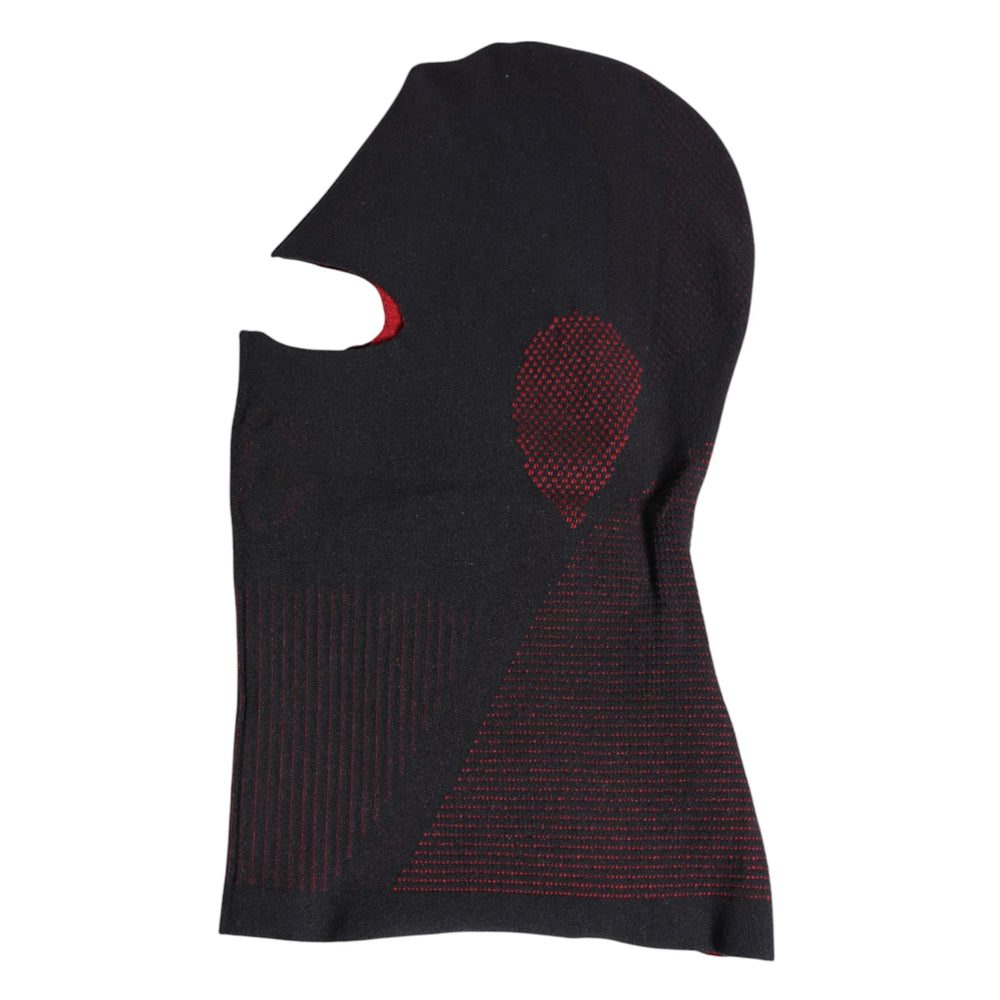 Dolce & Gabbana Black Cotton Knitted Ski Mask Balaclava Hat - Balaclavas