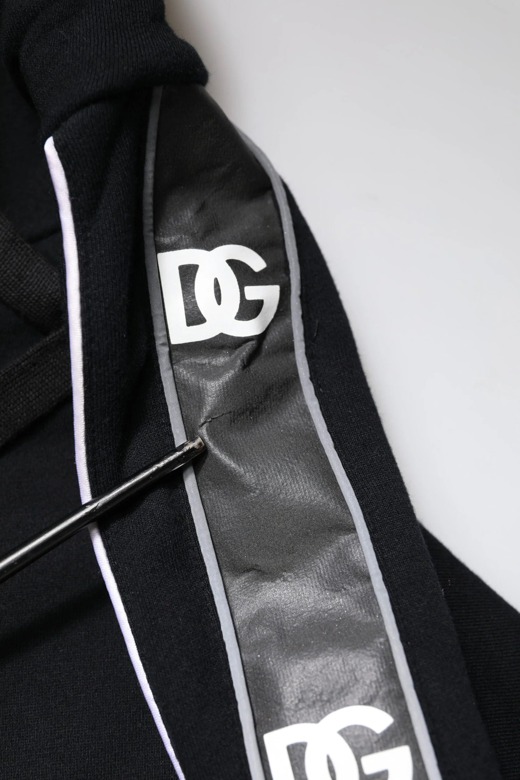 Dolce & Gabbana Black Cotton Logo Hooded Sweatshirt Sweater - IT50 | L - Hoodies