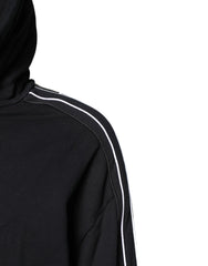 Dolce & Gabbana Black Cotton Logo Hooded Sweatshirt Sweater - IT50 | L - Hoodies