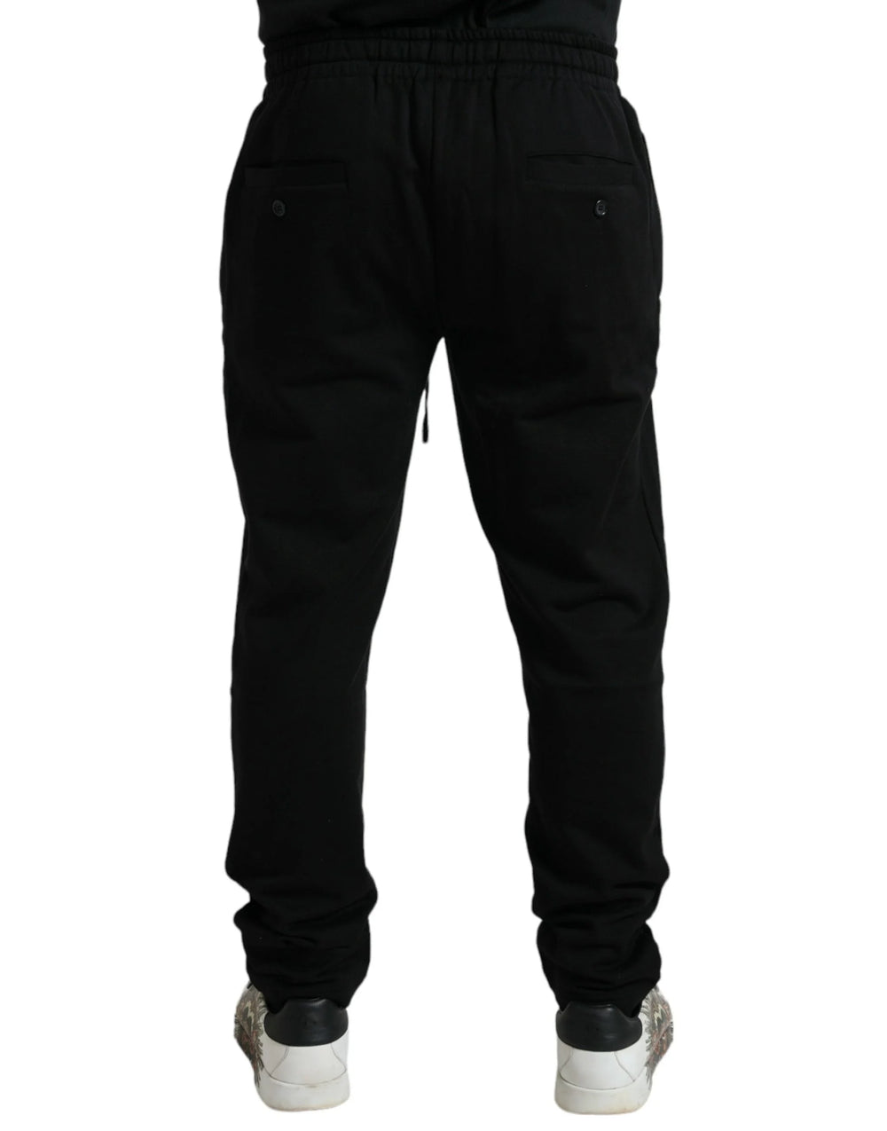 Dolce & Gabbana Black Cotton Logo Jogger Men Sweatpants Pants - IT54 | XL - Joggers