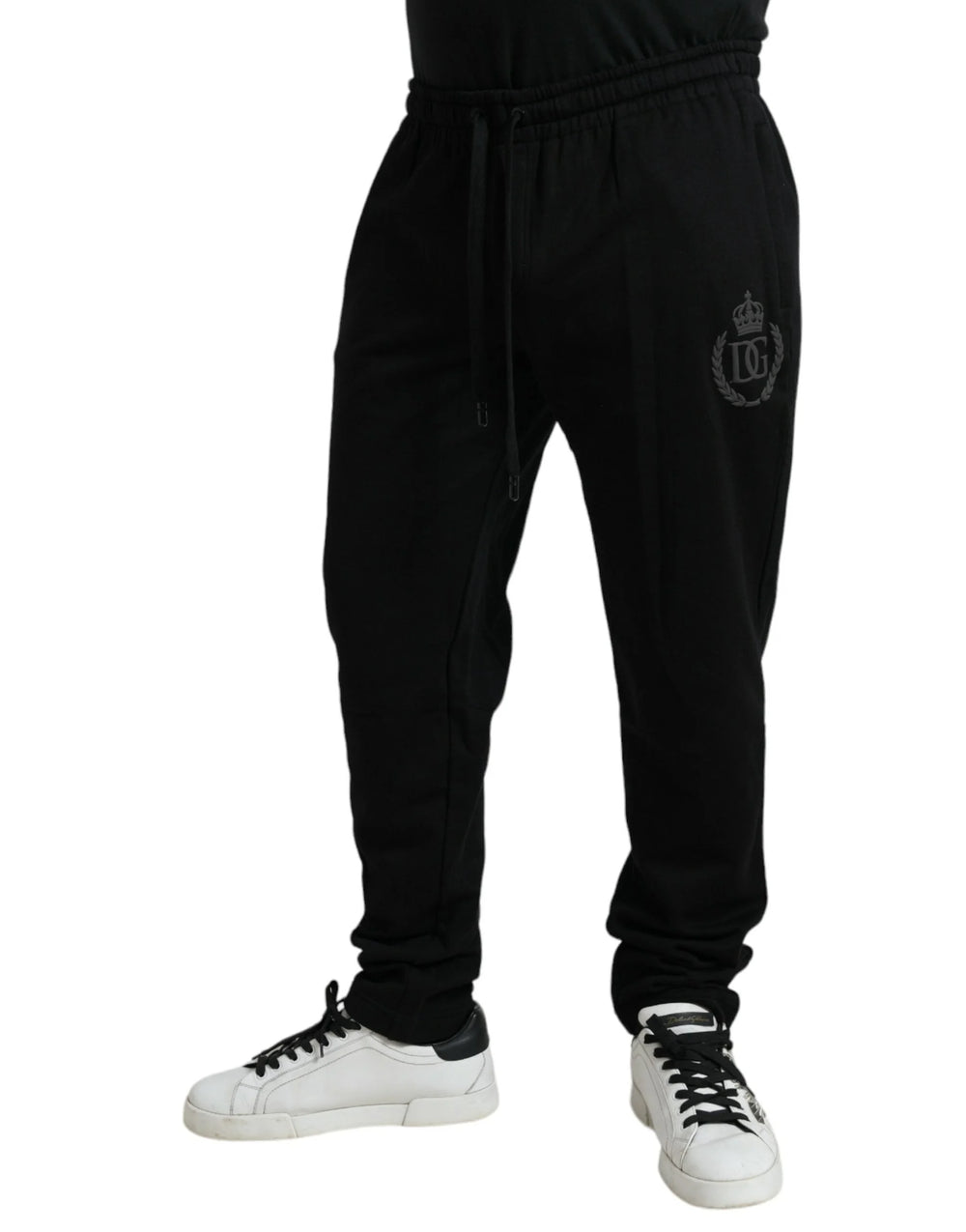 Dolce & Gabbana Black Cotton Logo Jogger Men Sweatpants Pants - IT54 | XL - Joggers