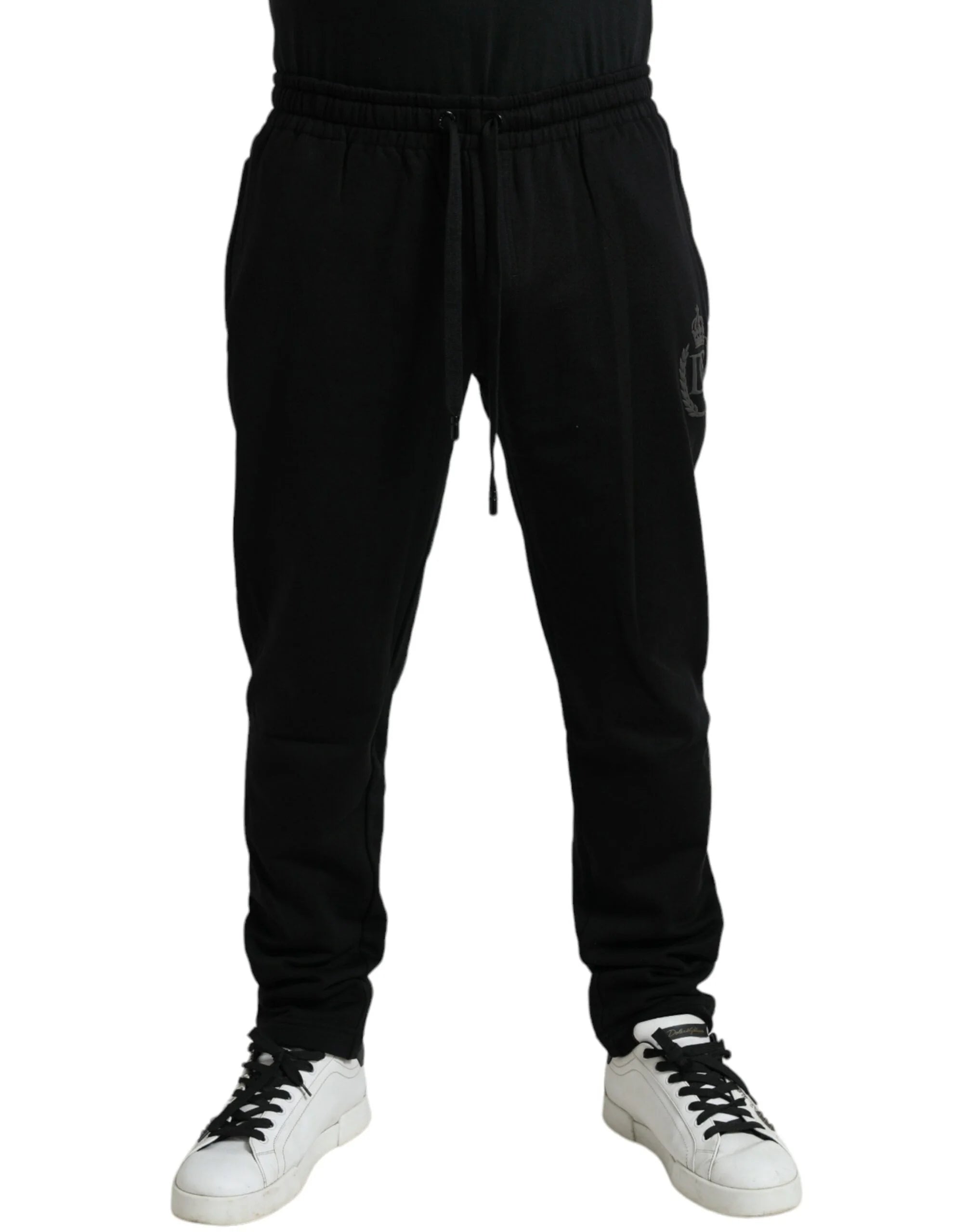 Dolce & Gabbana Black Cotton Logo Jogger Men Sweatpants Pants - IT54 | XL - Joggers