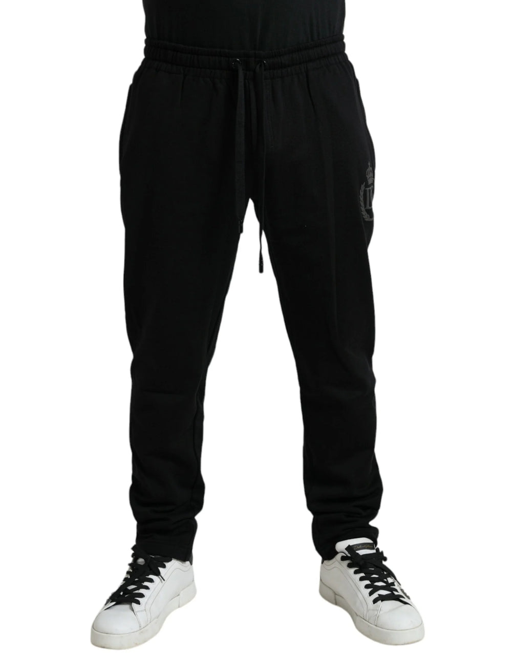 Dolce & Gabbana Black Cotton Logo Jogger Men Sweatpants Pants - IT54 | XL - Joggers
