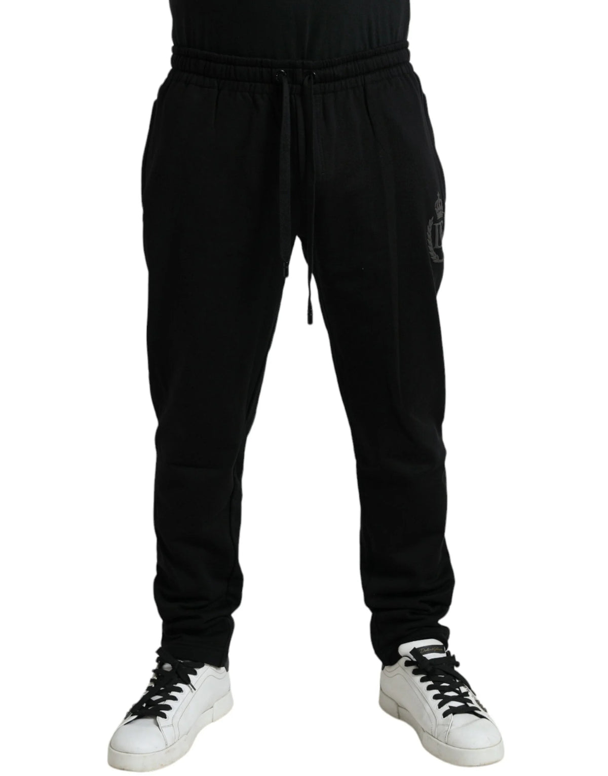 Dolce & Gabbana Black Cotton Logo Jogger Men Sweatpants Pants - IT54 | XL - Joggers