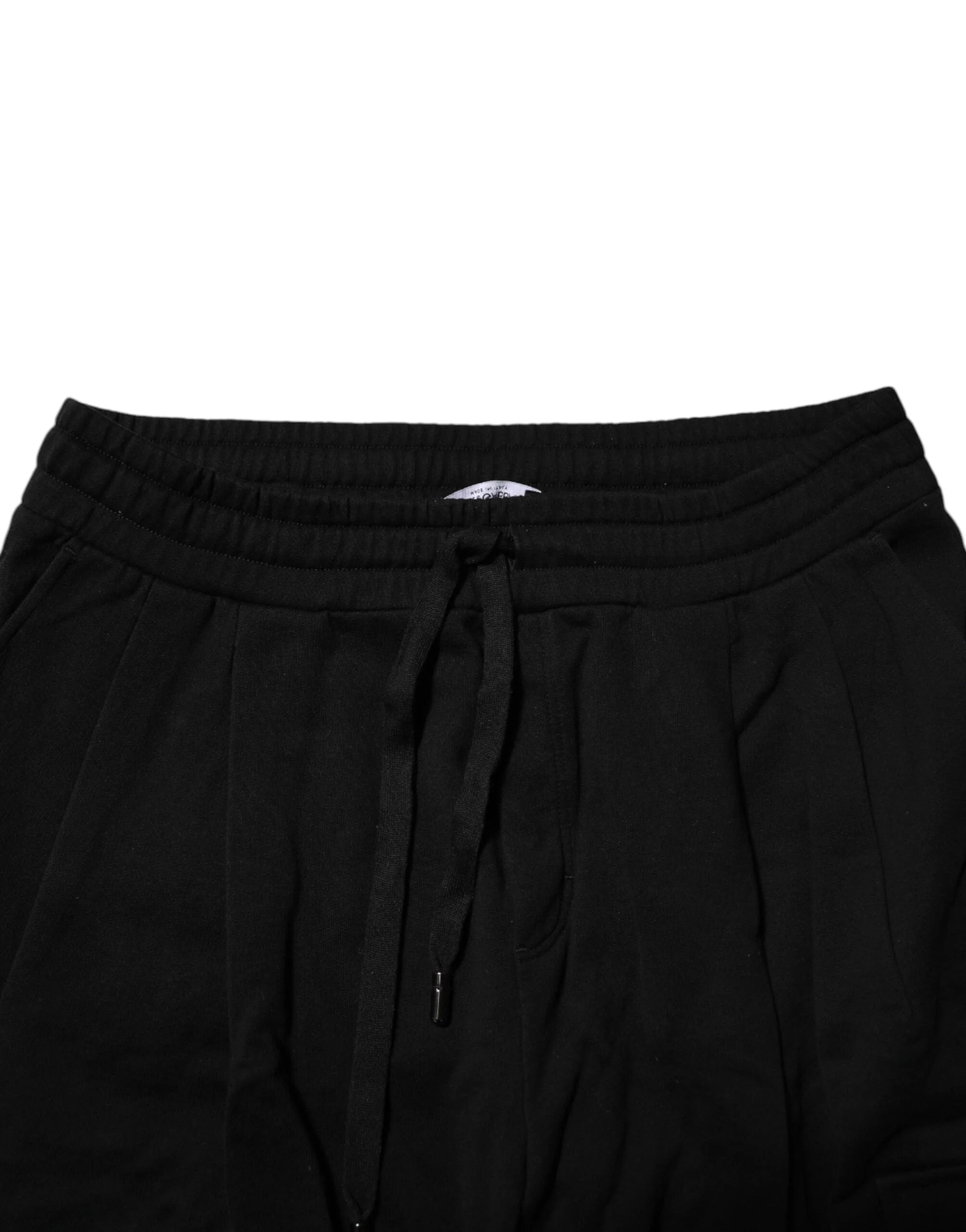 Dolce & Gabbana Black Cotton Logo Jogger Sweatpants Pants - IT56 | XXL