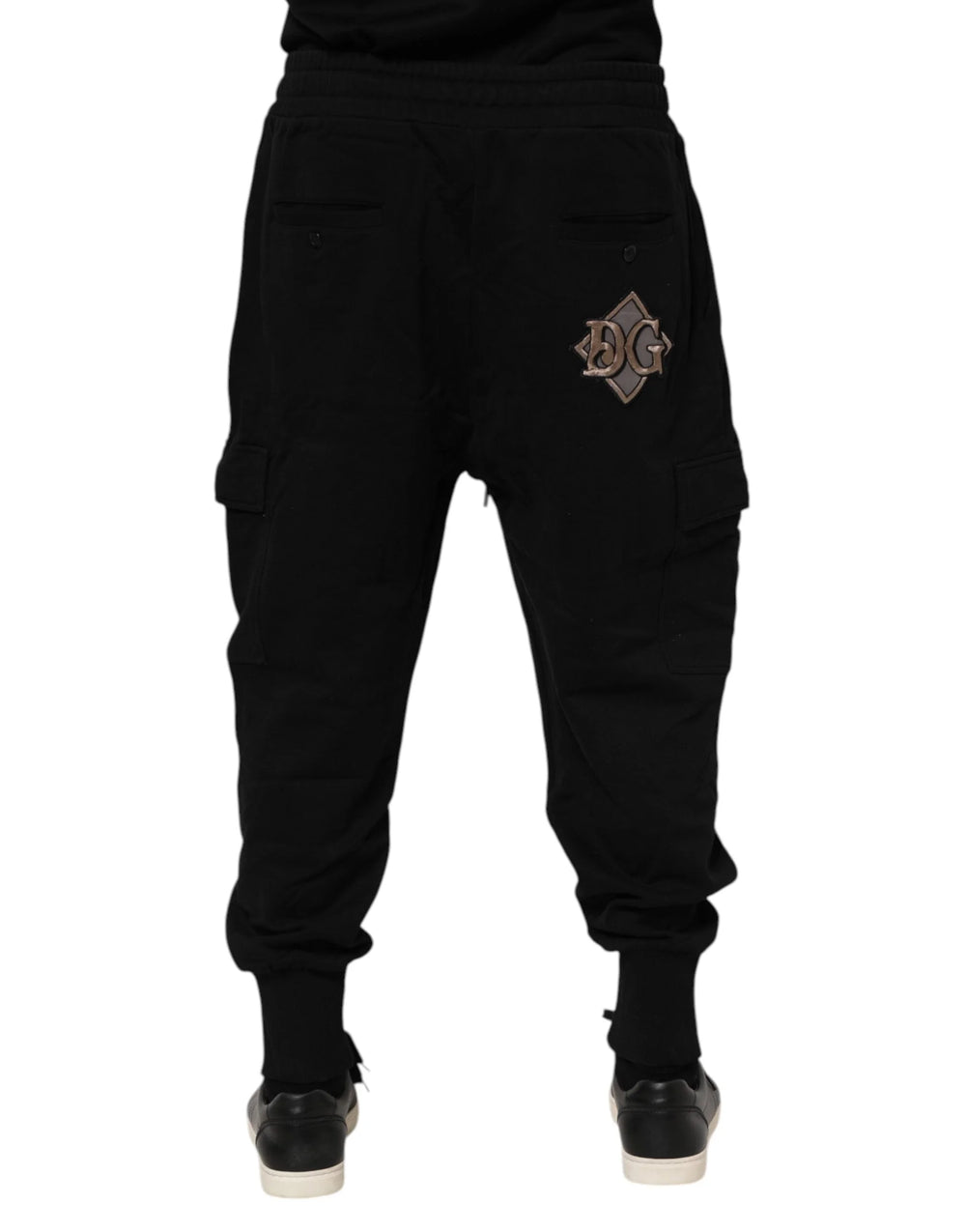 Dolce & Gabbana Black Cotton Logo Jogger Sweatpants Pants - IT56 | XXL - Joggers