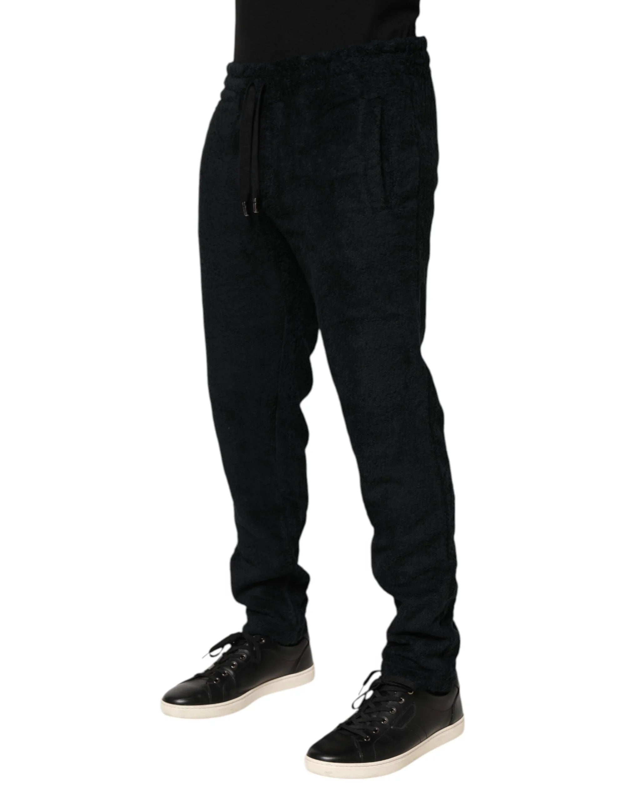 Dolce & Gabbana Black Cotton Logo Men Jogger Sweatpants Pants - IT46 | S - Sweatpants