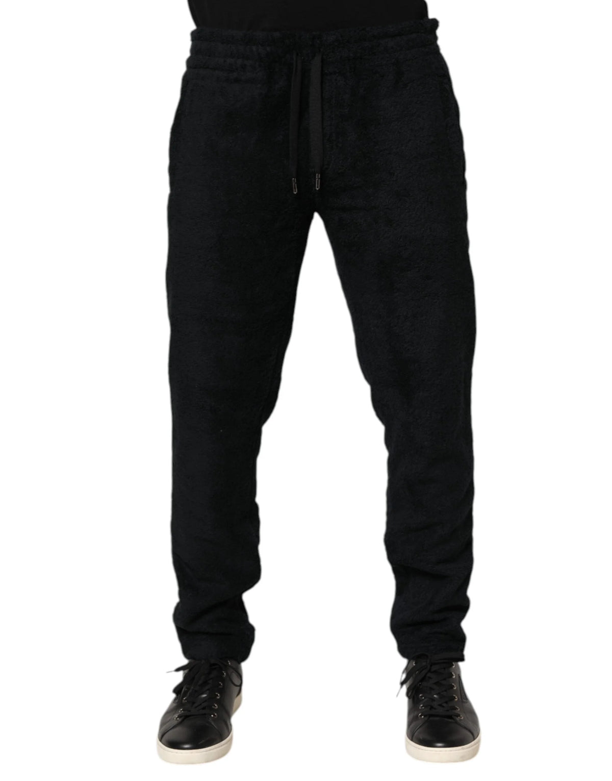Dolce & Gabbana Black Cotton Logo Men Jogger Sweatpants Pants - IT46 | S - Sweatpants