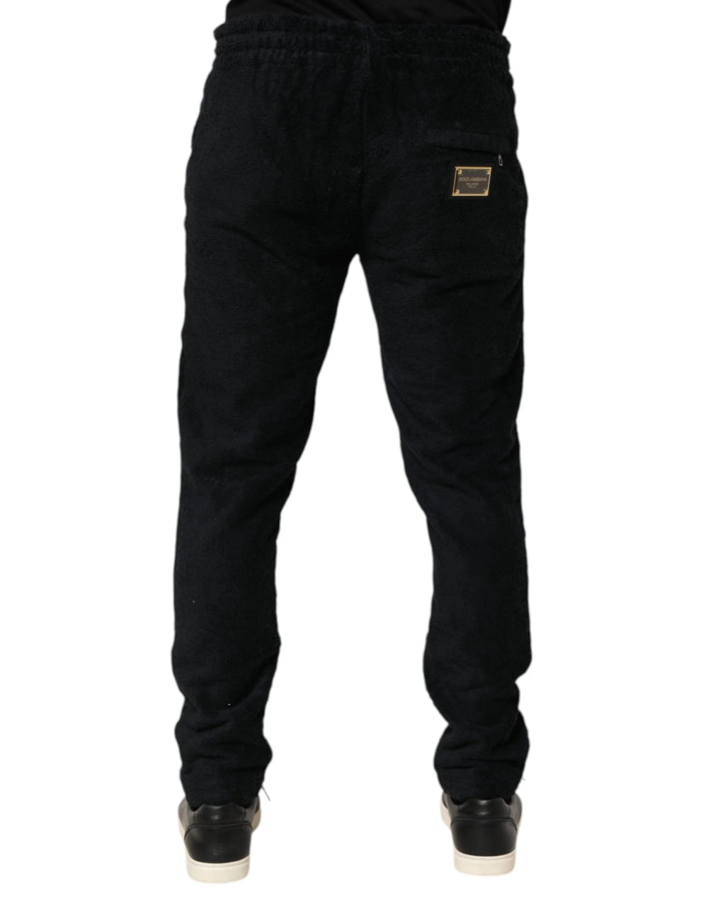 Dolce & Gabbana Black Cotton Logo Men Jogger Sweatpants Pants - IT46 | S - Sweatpants