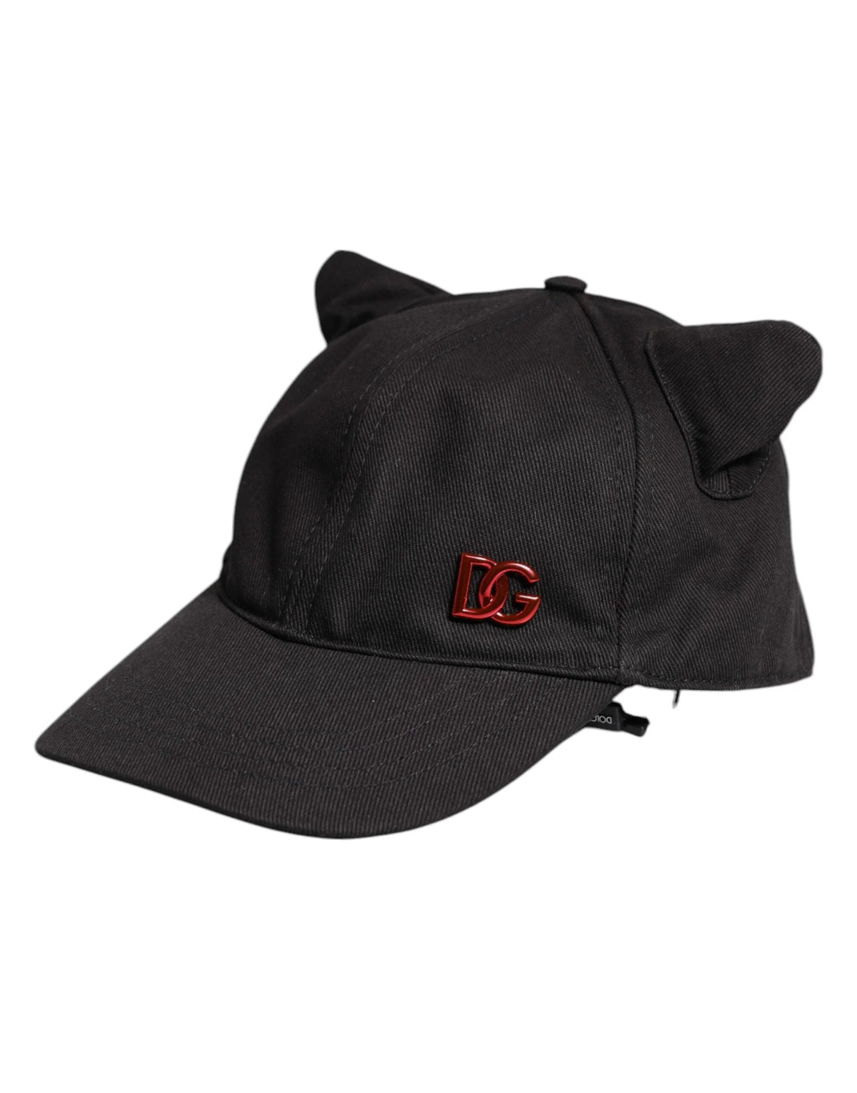 Dolce & Gabbana Black Cotton Logo Patch 6 Panels Baseball Cap Hat - 57 cm|S