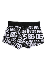 Dolce & Gabbana Black Cotton Logo Regular Men Boxer Underwear - IT3 | XS