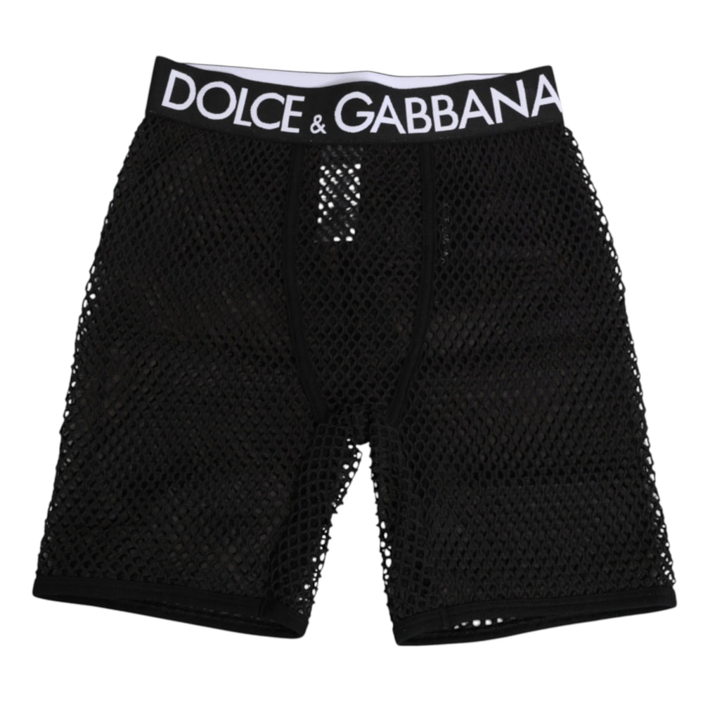 Dolce & Gabbana Black Cotton Logo Shorts Midi Trouser Underwear - IT2 | S - Boyshorts